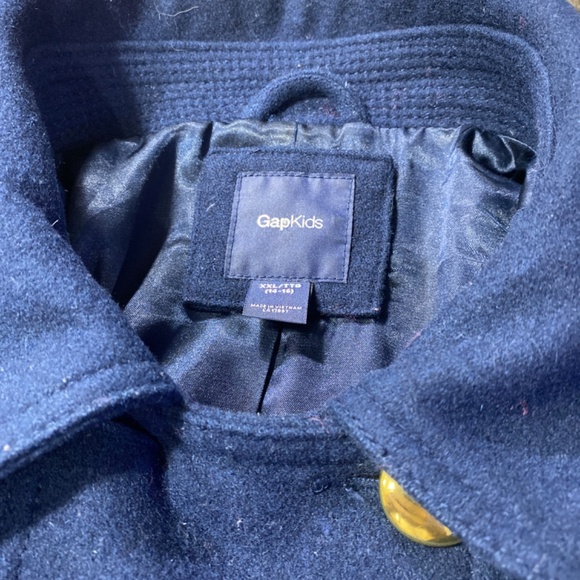 Beautiful navy blue Gap girl’s 14/16 years XL wool coat - Picture 3 of 5